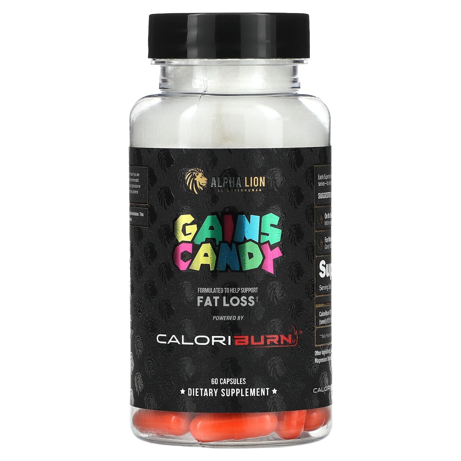 ALPHA LION, Gains Candy, CaloriBurn, 60 капсул