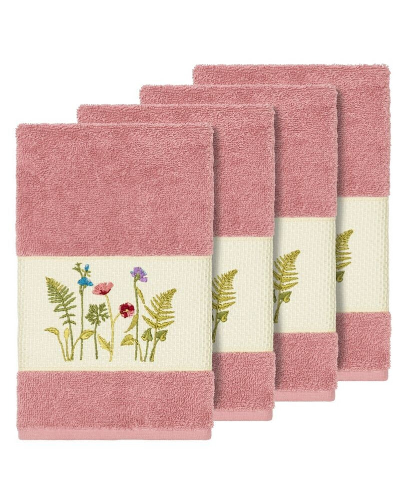 Linum Home turkish Cotton Serenity 4-Pc. Embellished Towel Set