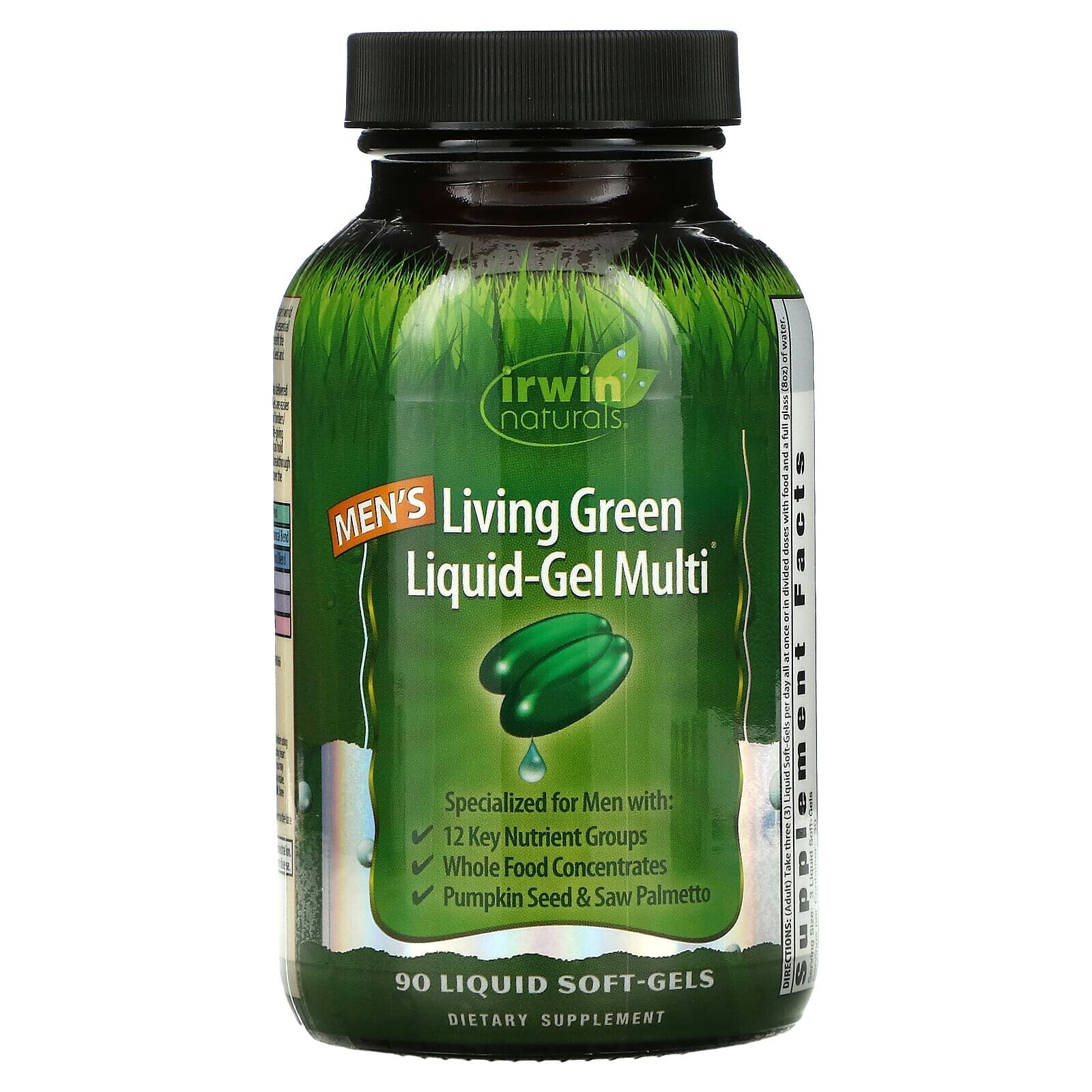 Irwin Naturals, Men's Living Green Liquid-Gel Multi, 120 Liquid Soft-Gels