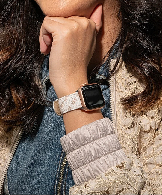 Kožený řemínek pro Apple Watch (38 - 41 mm) - White CS2009S1