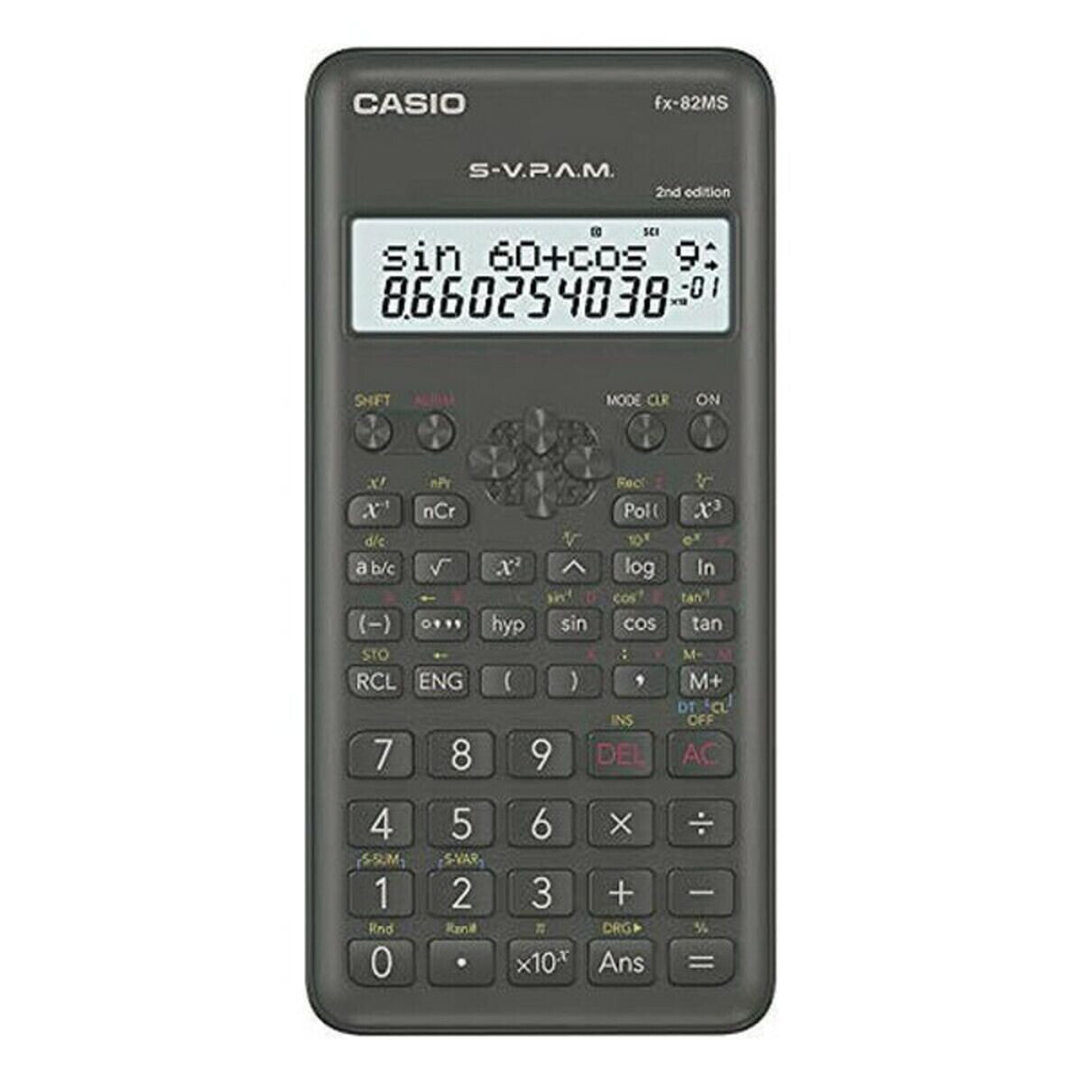 Научный калькулятор Casio FX-82 MS2 Чёрный Темно-серый Пластик