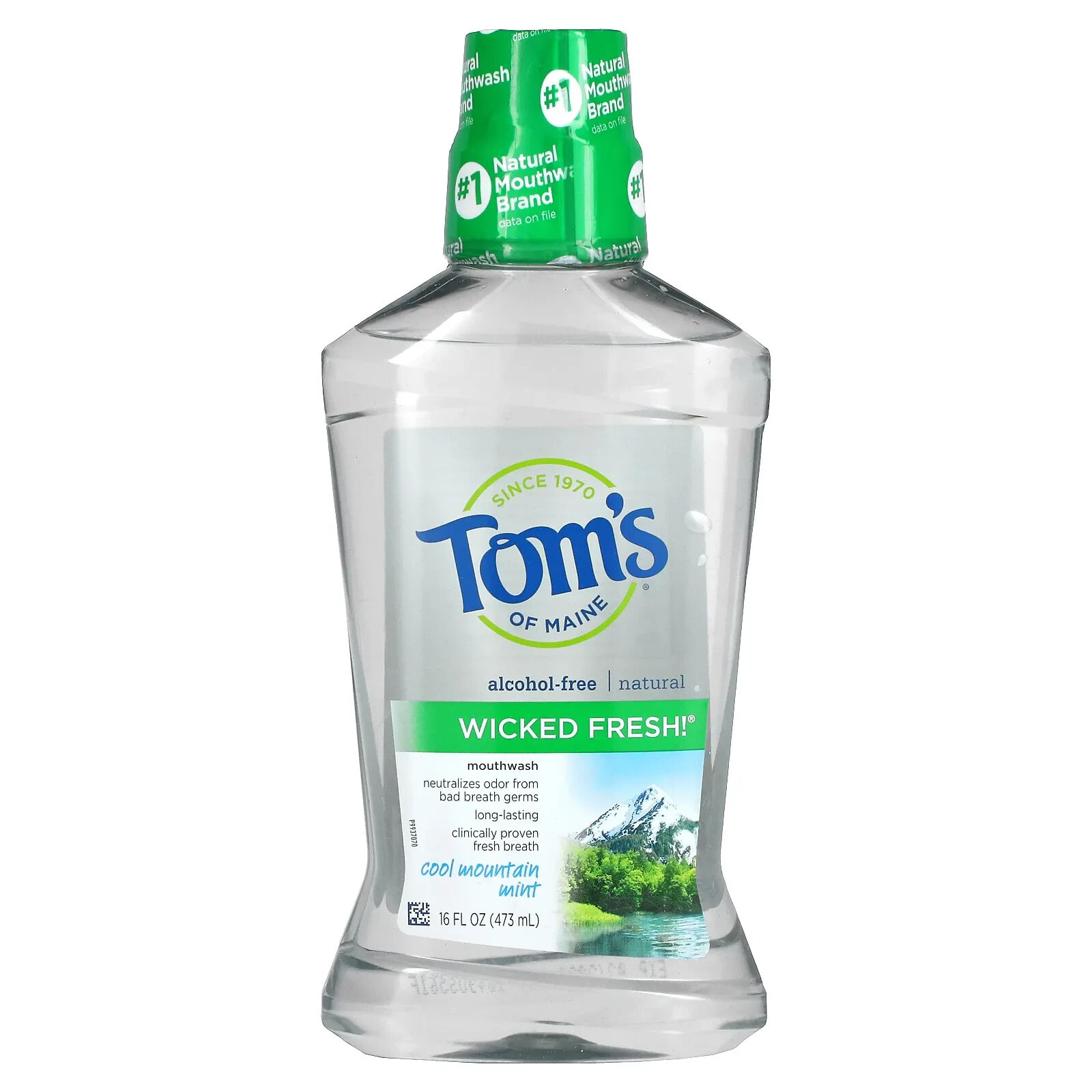 Toms of Maine, Wicked Fresh! Mouthwash, Cool Mountain Mint, 16 fl oz (473 ml)