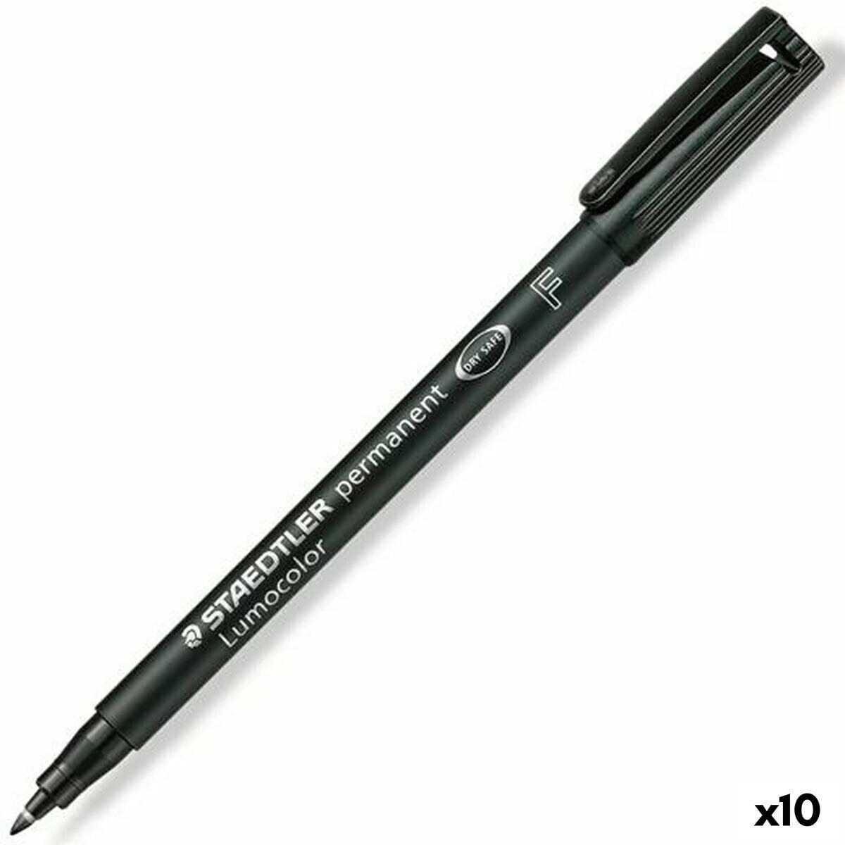 Permanent marker Staedtler Lumocolor 318-9 Black (10 Units)