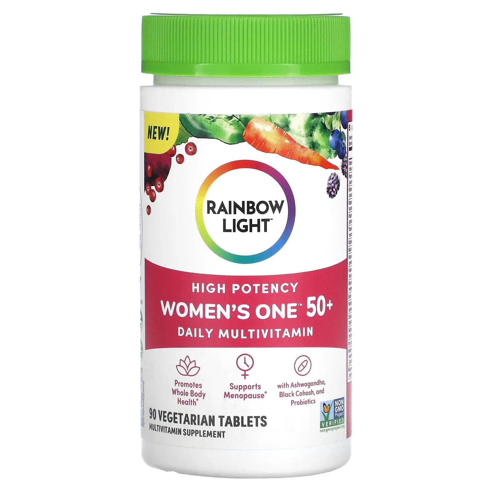 Women's One 50+, Daily Multivitamin, High Potency, 90 Vegetarian Tablets