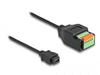 USB 2.0 Kabel Typ Mini-B Buchse zu Terminalblock Adapter mit Drucktaster - Adapter - Digital