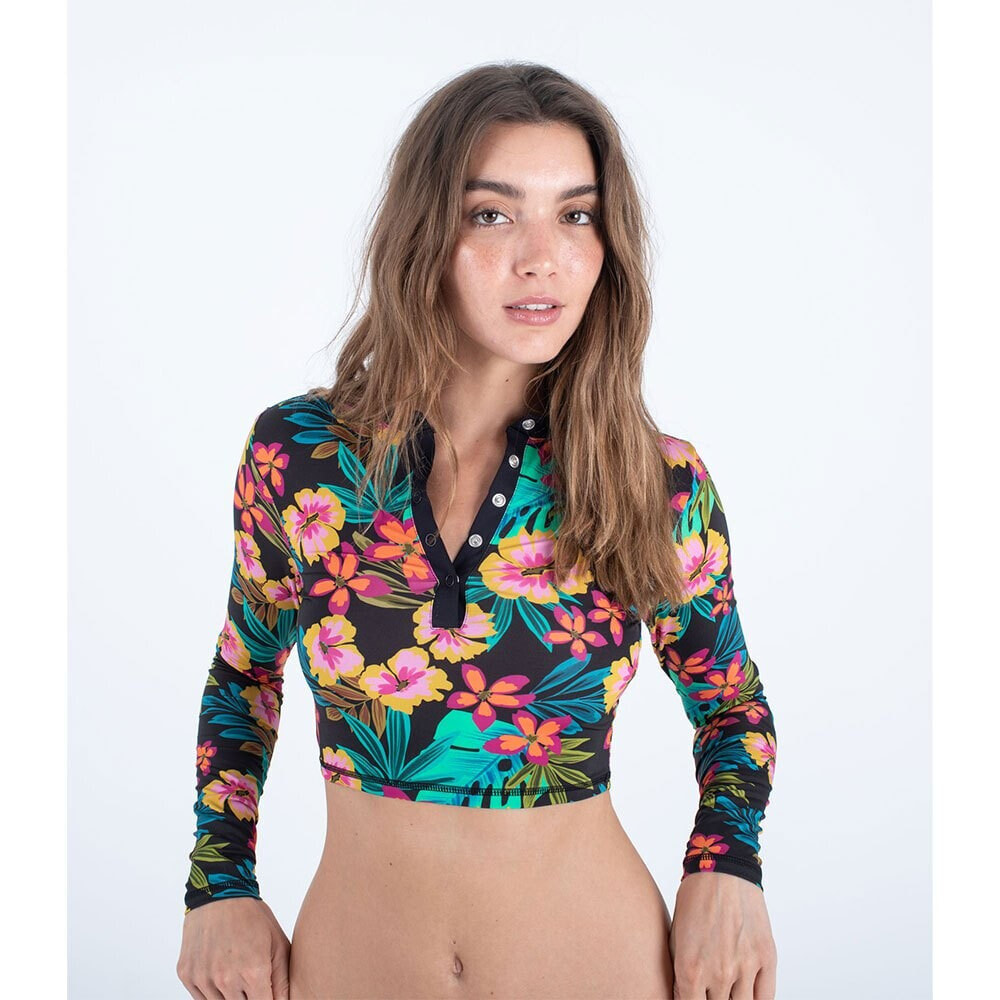 HURLEY Fiji Fantasy Crop Long Sleeve Rashguard