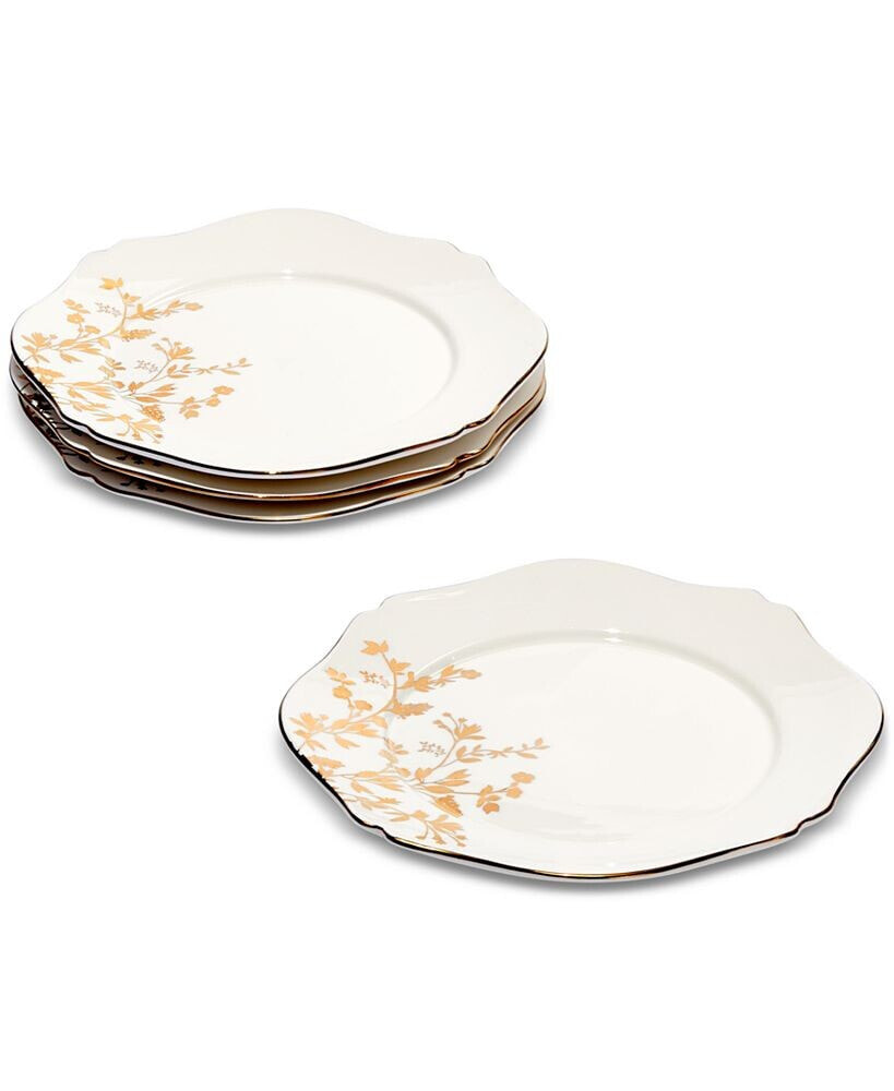 Charter Club gilded Salad Plates, Set of 4, Created for Macy's