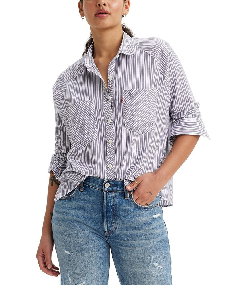 Levi's women's Harrison Long-Sleeve Cotton Raglan Shirt
