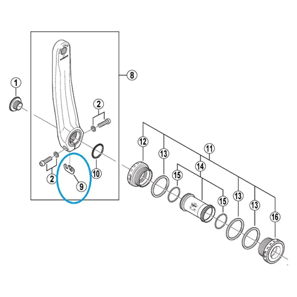 SHIMANO FC-M580 Security Plate Left Crankarm