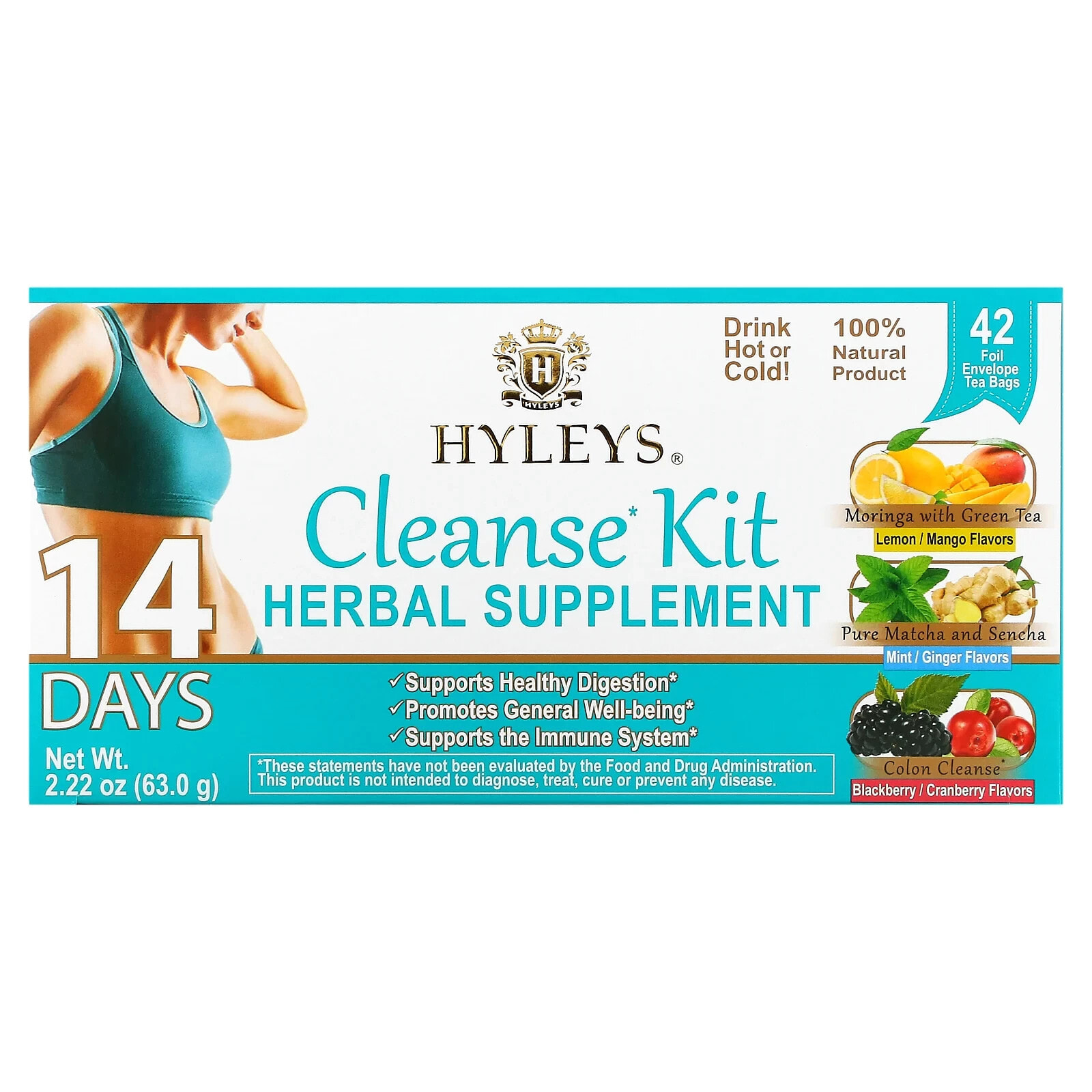 14 Days Cleanse Kit, 42 Tea Bags, 2.22 oz (63 g)