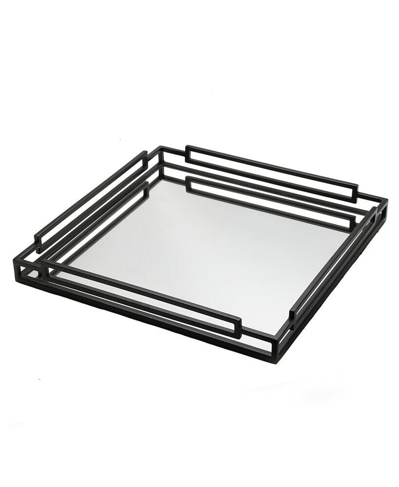 Classic Touch square Mirror Tray