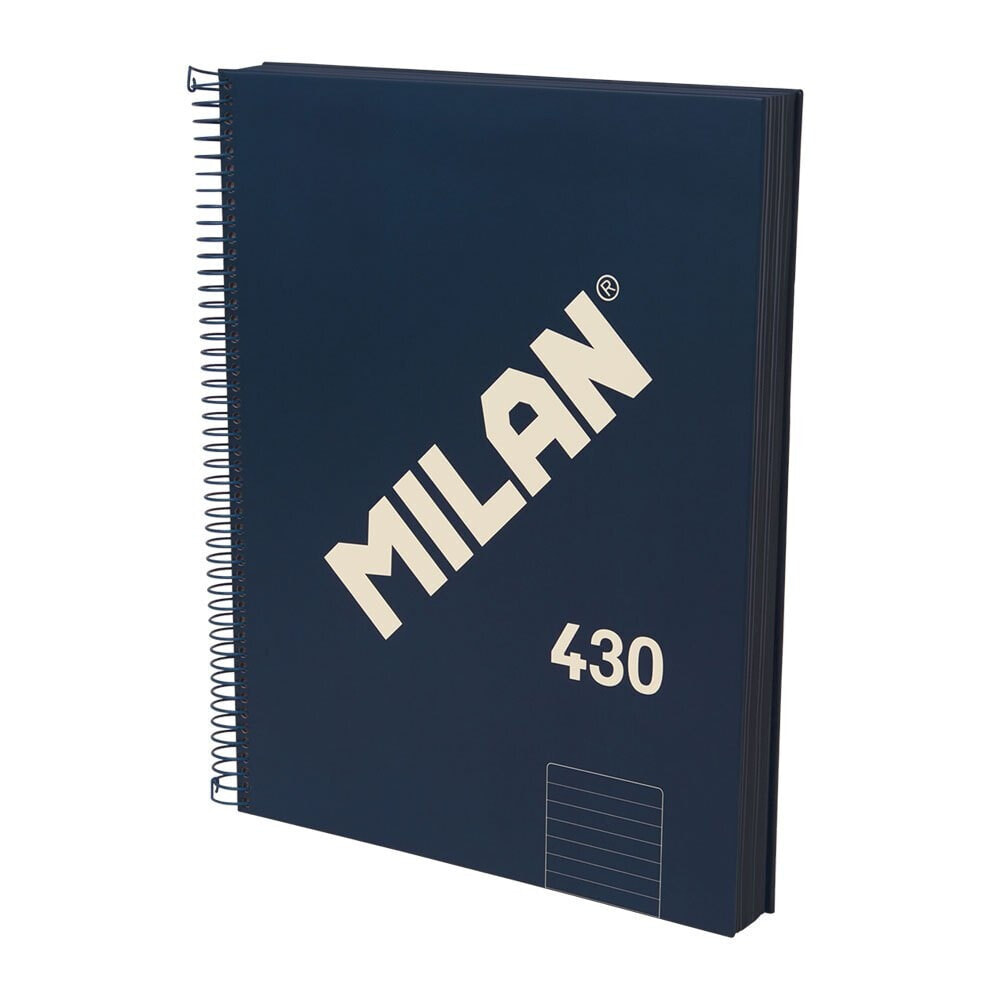 MILAN A4 Spiral Notebook With Hard Cover Lined Paper 120 Sheets 7 mm