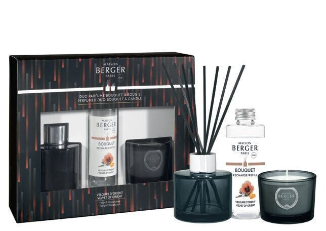 Gift set aroma diffuser Variation black Velvet of Orient 90 ml + candle 80 g