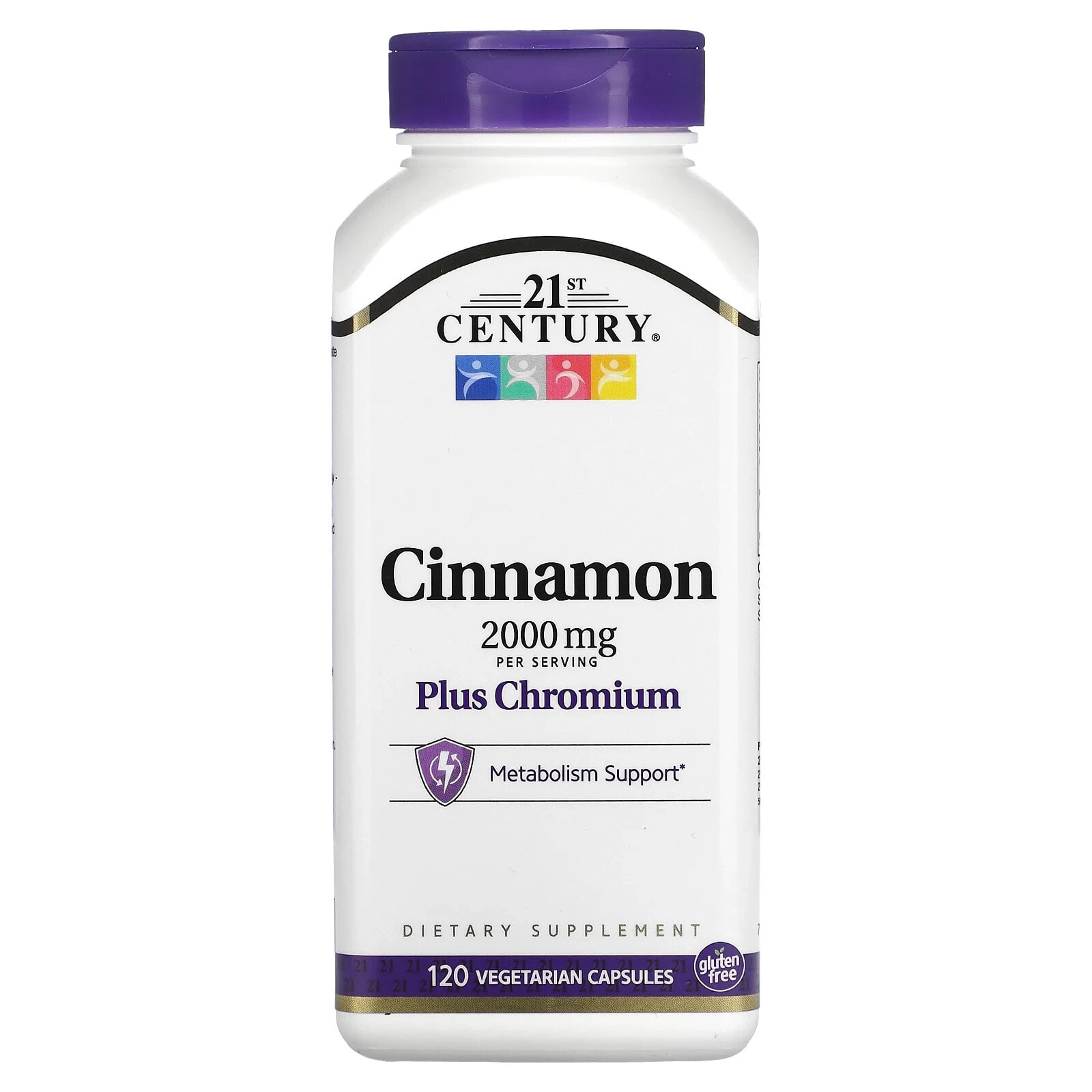 Cinnamon Plus Chromium, 2,000 mg, 120 Vegetarian Capsules (500 mg per Capsule)