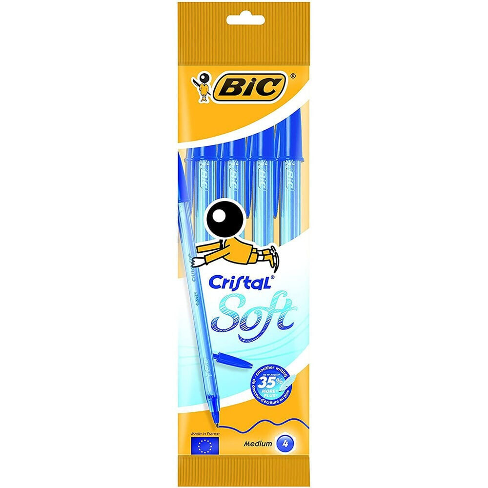 BIC Cristal Soft Pack Pen 4 Units