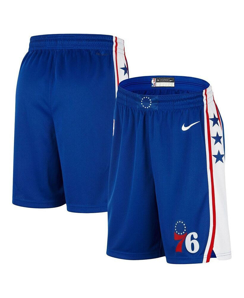 Nike men's Royal Philadelphia 76ers Swingman Icon Edition Shorts