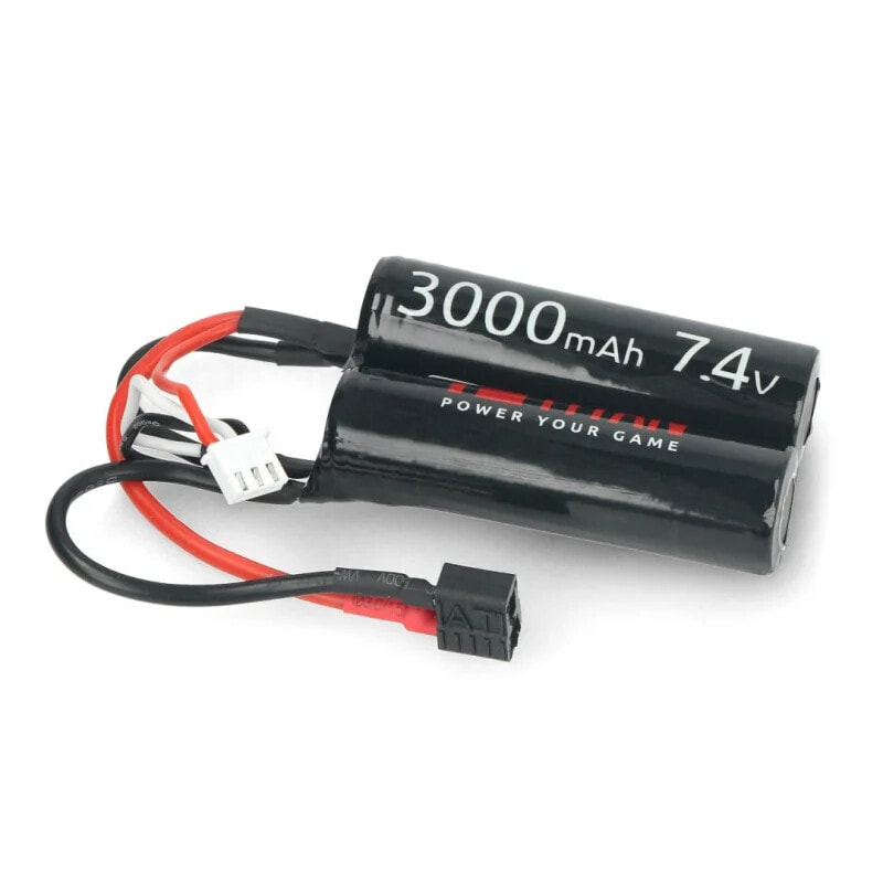 Li-Ion Titan 3000mAh 16C 2S 7.4V battery - DEAN - 2x(67x18mm)