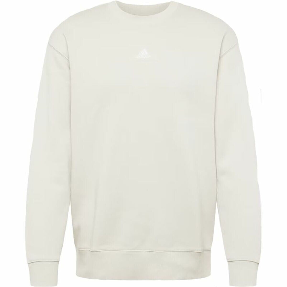 Men’s Sweatshirt without Hood Adidas FeelVivid Drop Shoulder Beige