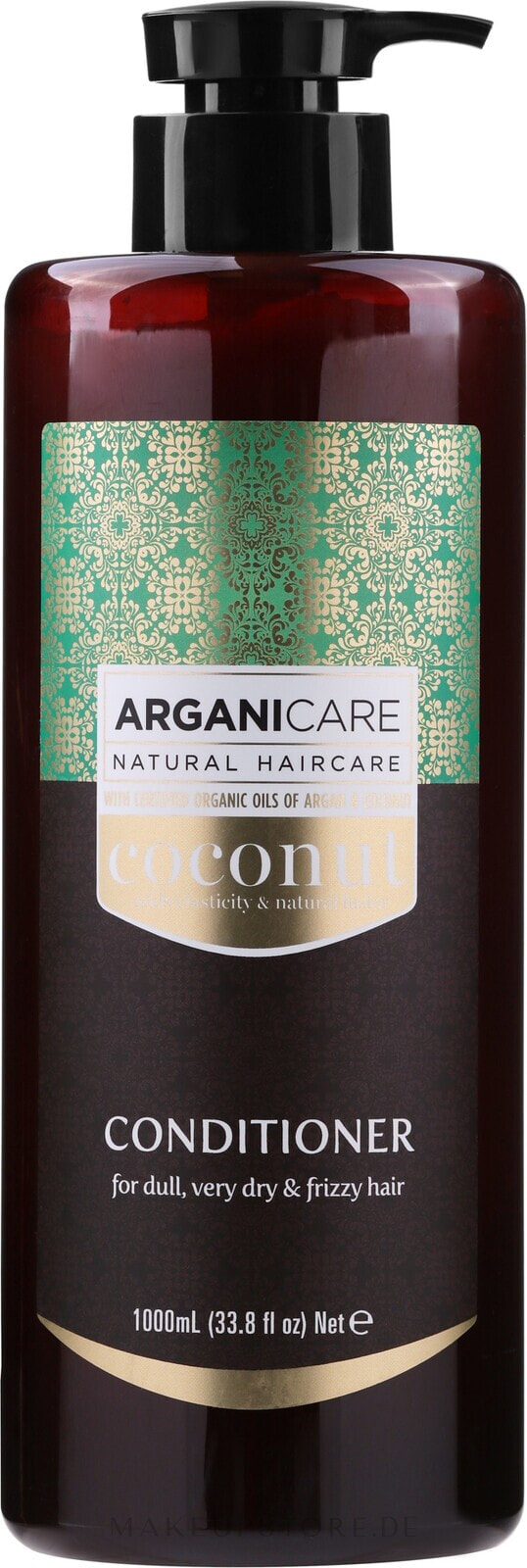 Haarspülung mit Kokosnuss für stumpfes, trockenes und strapaziertes Haar - Arganicare Coconut Conditioner For Dull, Very Dry & Frizzy Hair