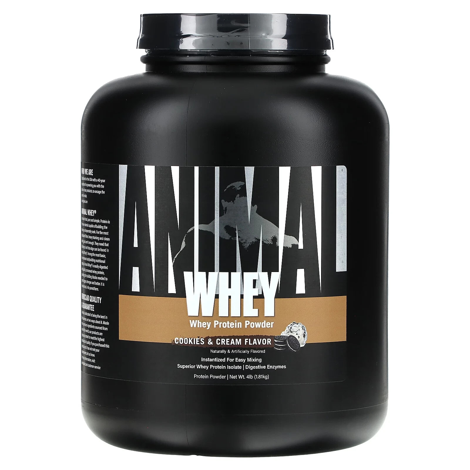 Whey Protein Powder, Cookie & Cream, 4 lb (1.81 kg)