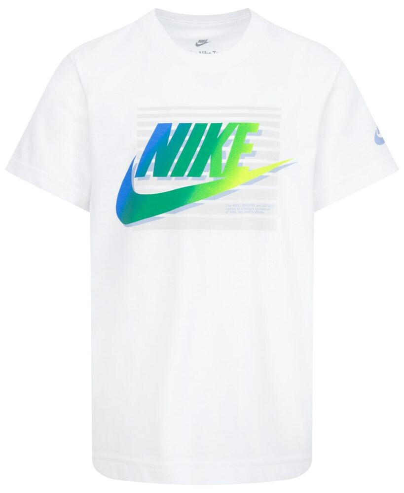 Nike little Boys Futura Block Crew Neck T-shirt