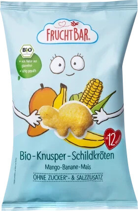 Kindersnack Knusper-Schildkröten Mango Banane Mais, ab 12 Monaten, 30 g