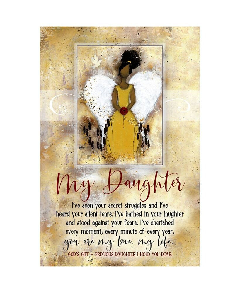Dexsa my Daughter Whispers of the Heart Wood Plaque with Hanger and Easel, 6
