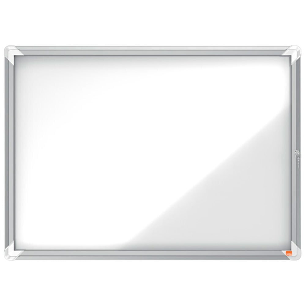 NOBO Premium Plus 8xA4 Sheets Exterior Display Case Magnetic White Background