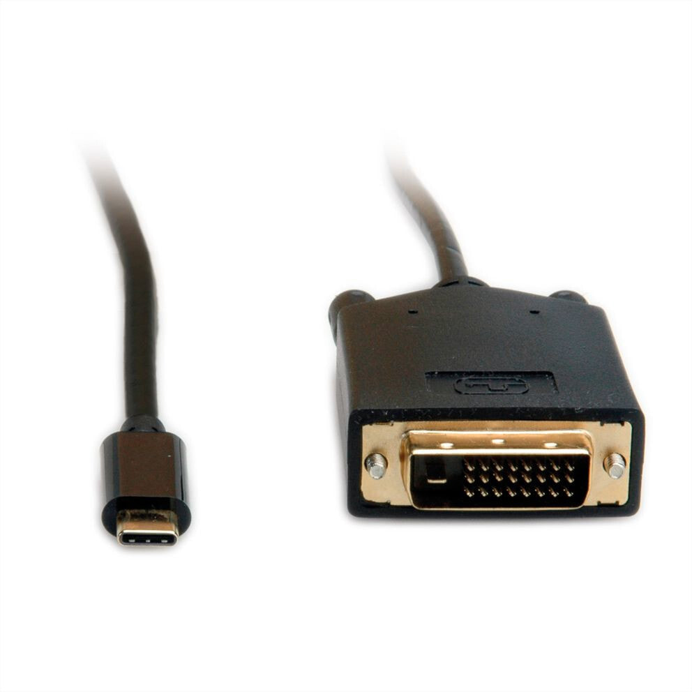 Value 11.99.5831 видео кабель адаптер 1 m USB C DVI Черный