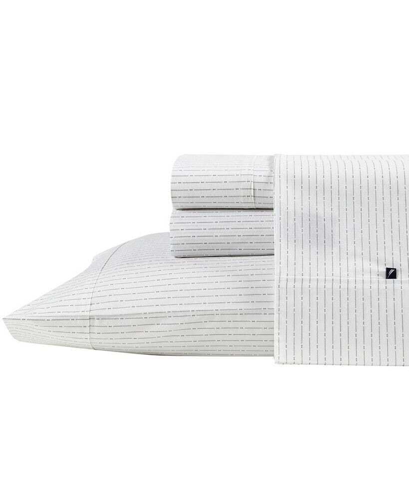 Nautica buoy Line Cotton Percale 3-Piece Sheet Set, Twin