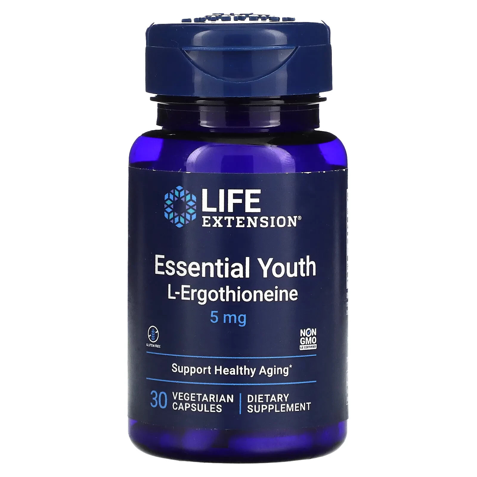 Лайф Экстэншн, Essential Youth L-эрготионеин, 5 мг, 30 вегетарианских капсул