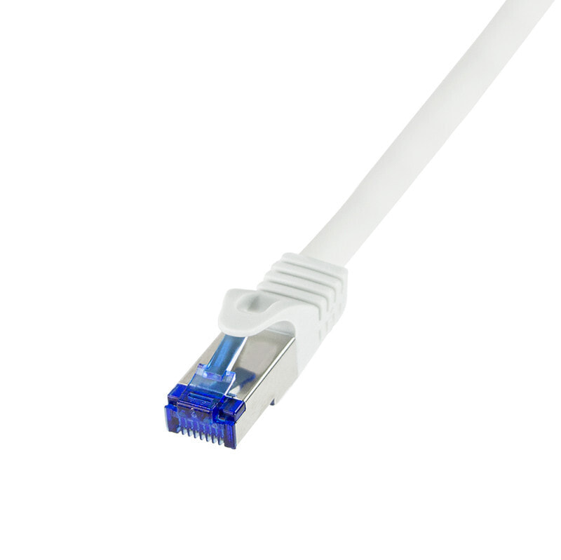 LogiLink C6A061S RJ45 CAT 6a S/FTP 3.00 m Weiß 1 St. - Network - CAT 7 cable/RJ45 plug