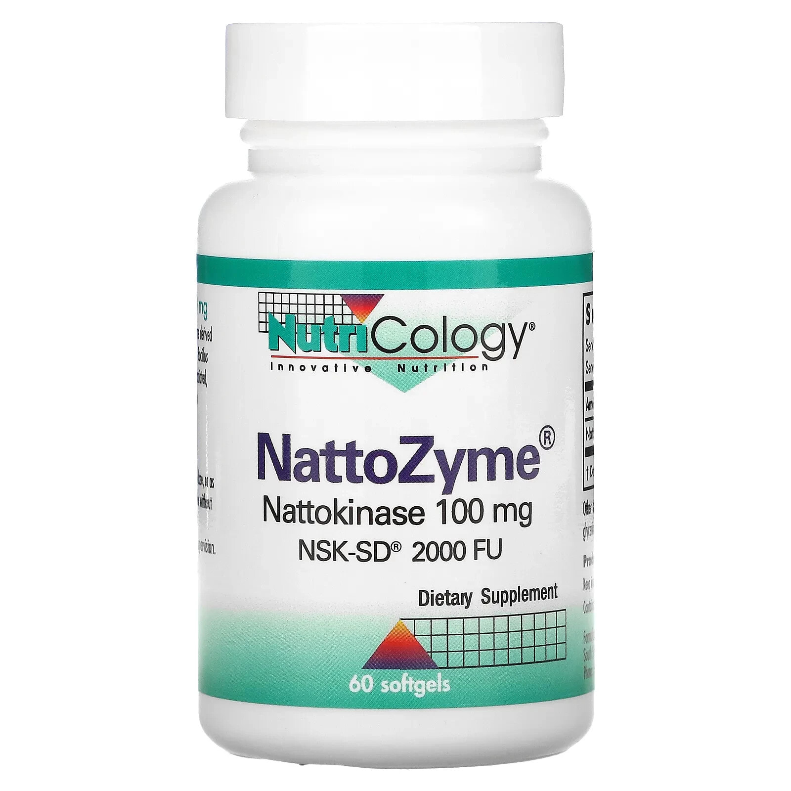 Нутриколоджи, NattoZyme, 100 мг, 60 мягких таблеток