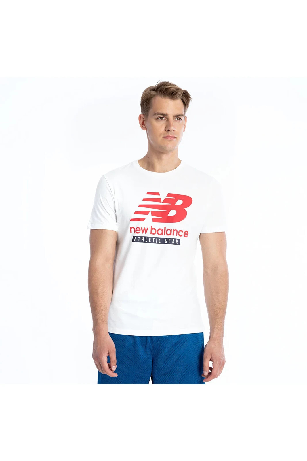 MNT1205-WT New Balance Nb Lifestyle Erkek T-shirt Beyaz