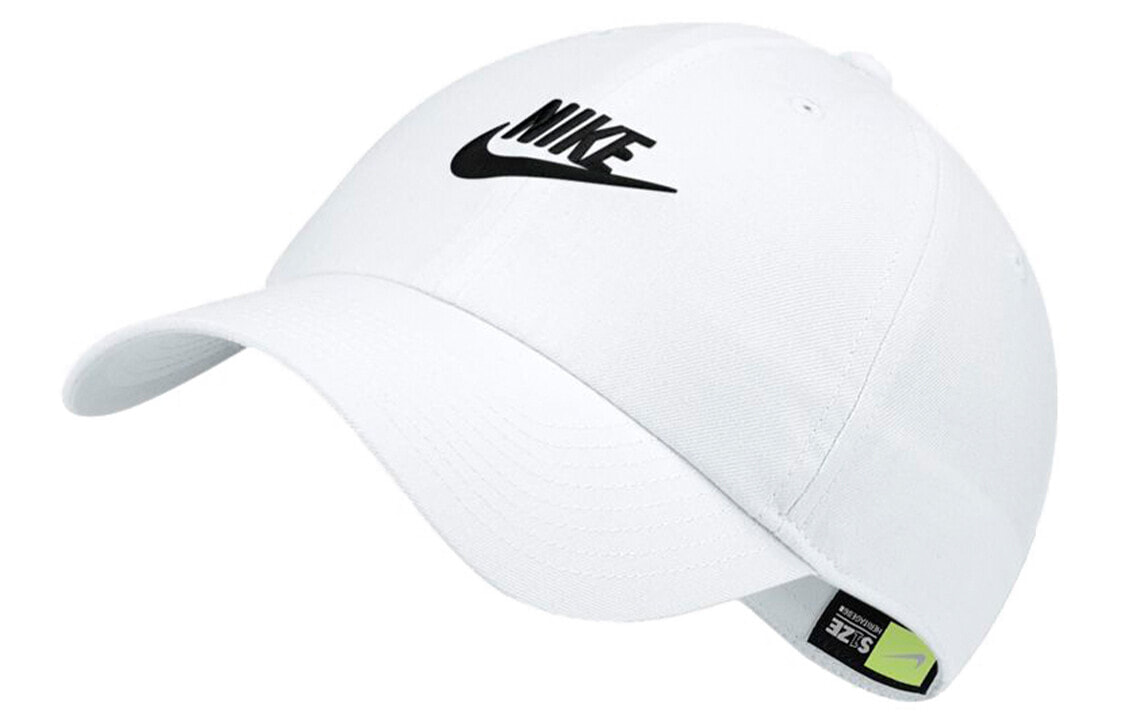 Nike 徽标Logo印花 鸭舌帽 男女同款情侣款 白色 透气拼接 / Шапка Nike Logo 913011-100 Пике