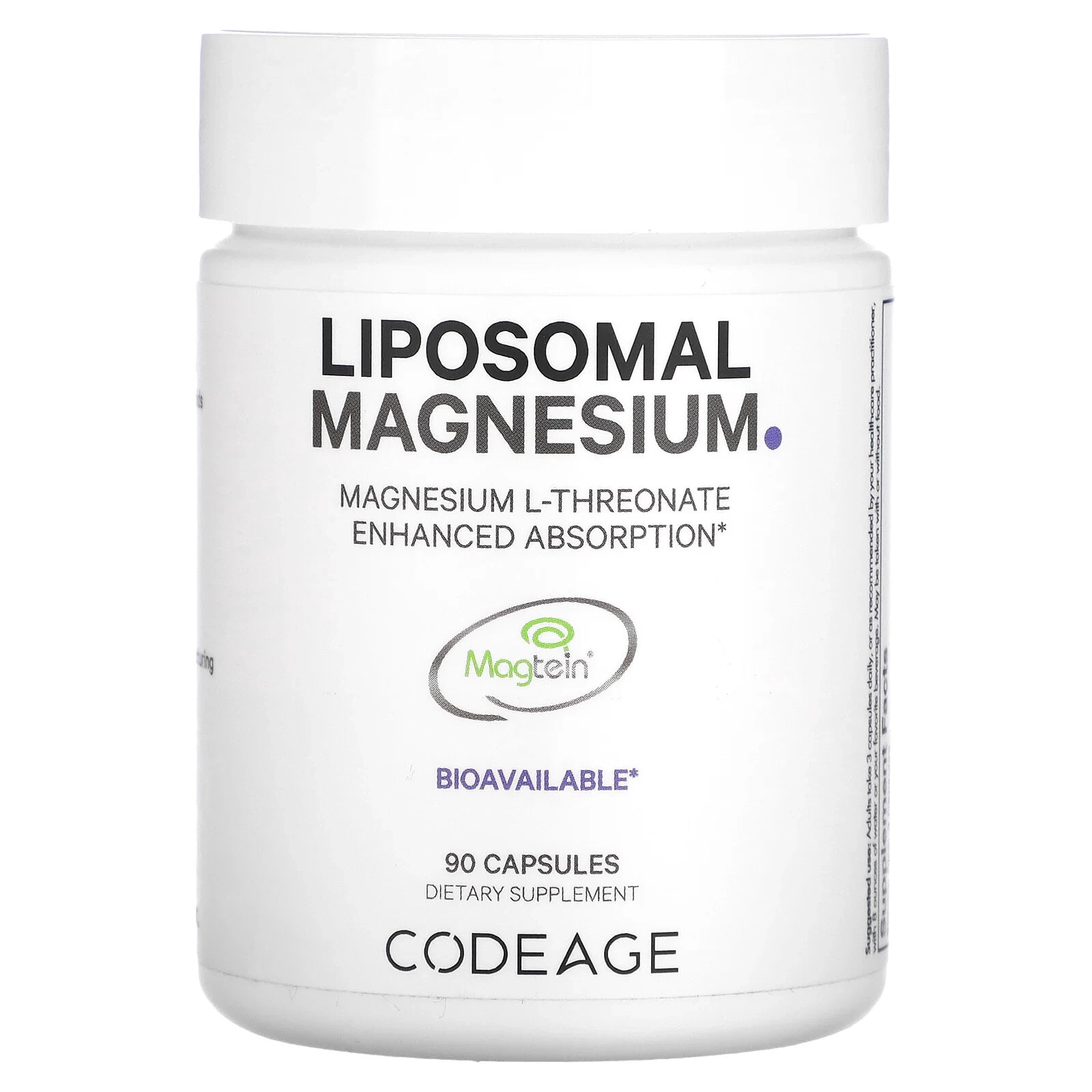 Codeage, Liposomal Magnesium, 90 Capsules