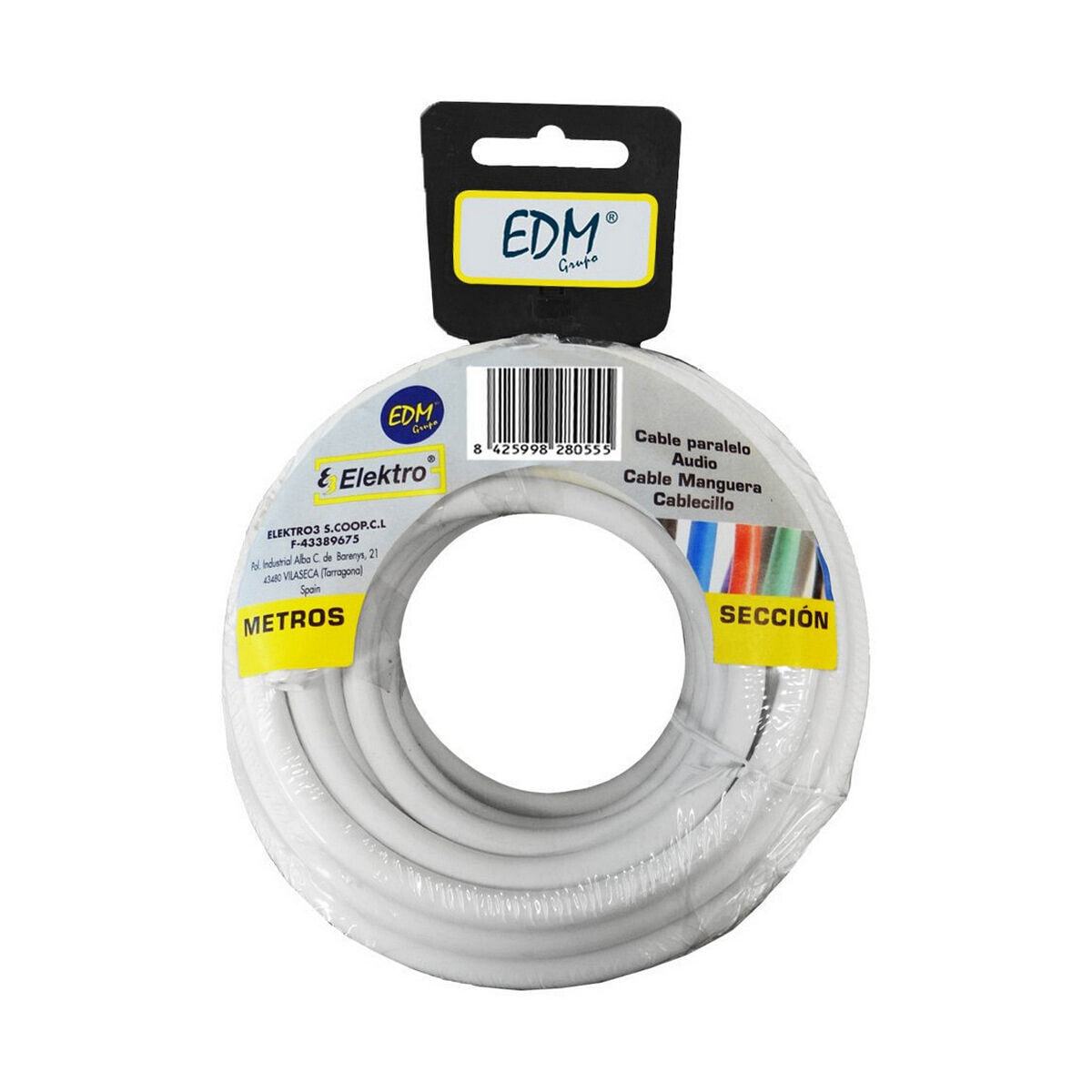 Cable EDM 3 x 2,5 mm White 25 m