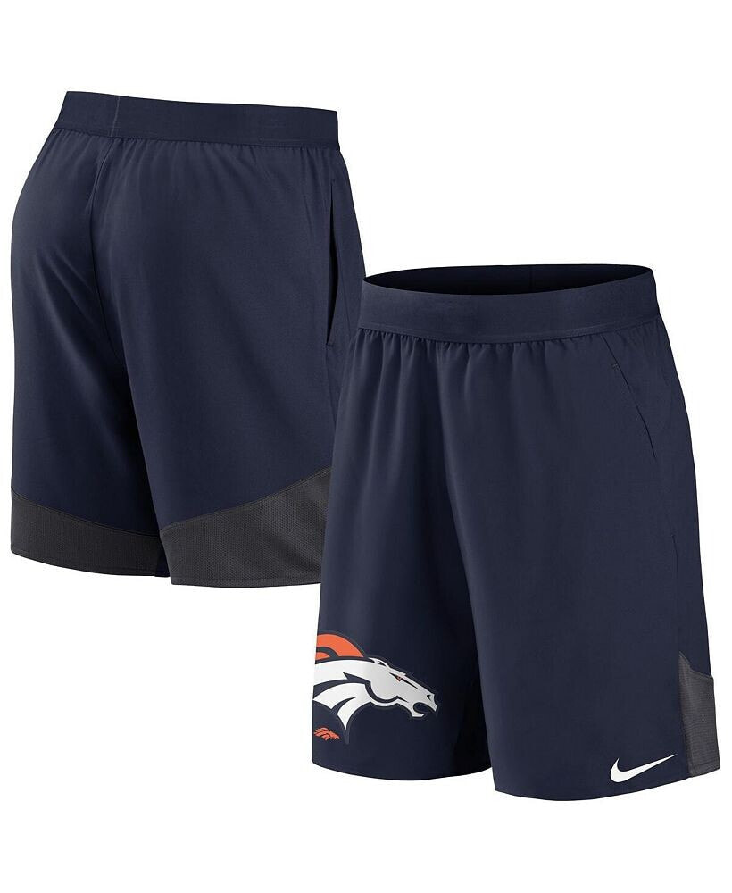 Nike men's Navy Denver Broncos Stretch Performance Shorts