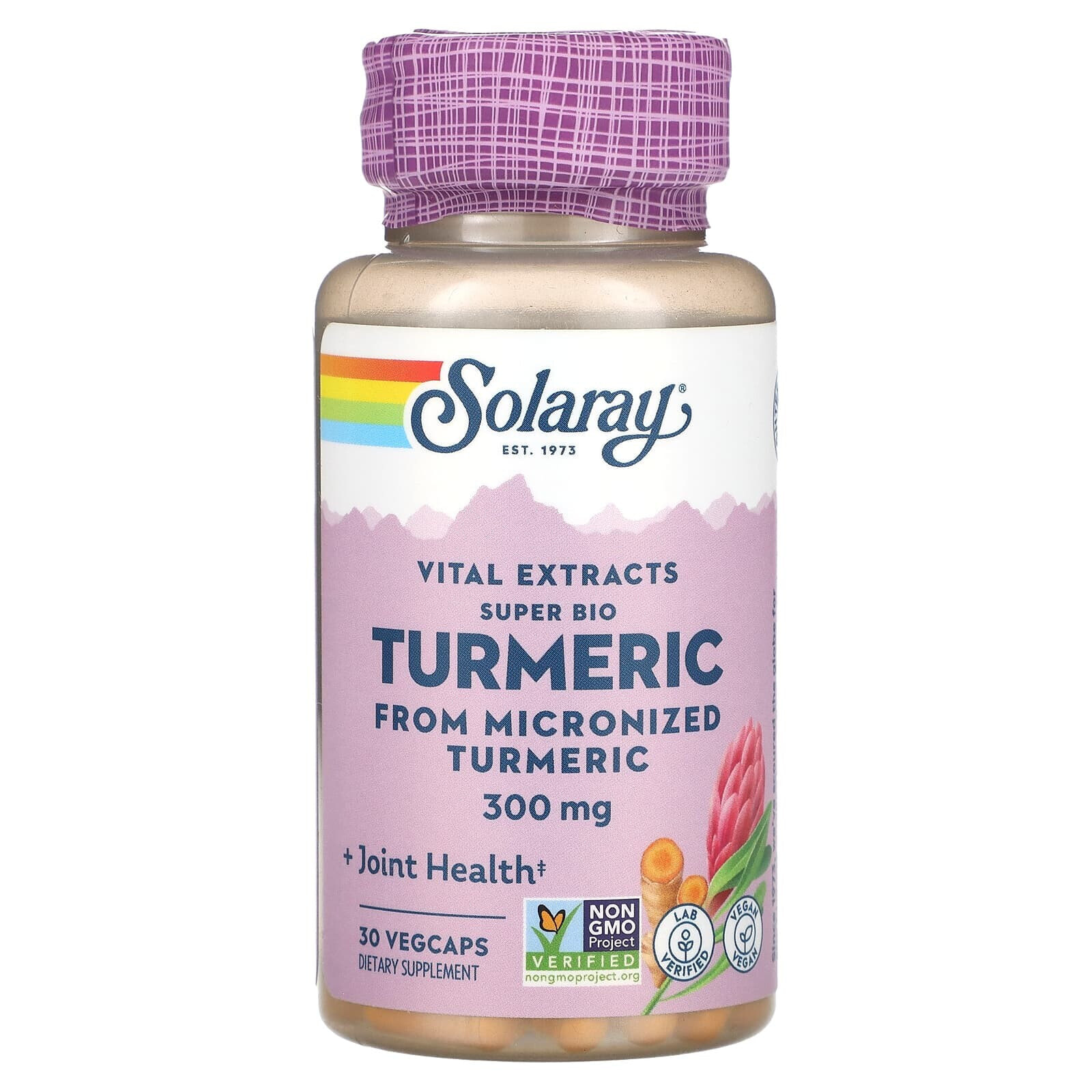 Solaray, Vital Extracts Super Bio Turmeric, 300 мг, 30 растительных капсул
