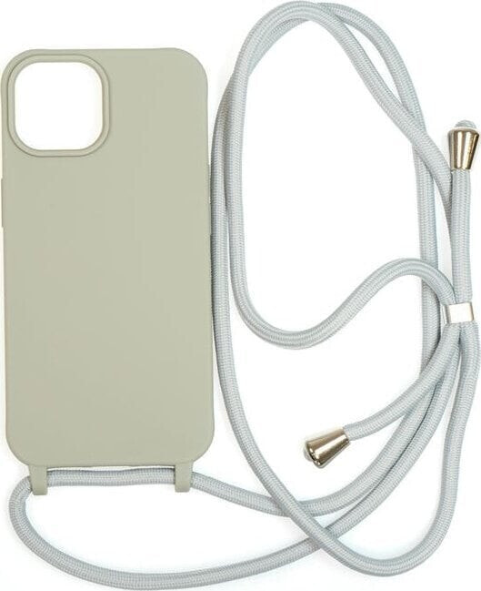 MOBILE ORIGIN Etui Lanyard Light grey - iPhone 14