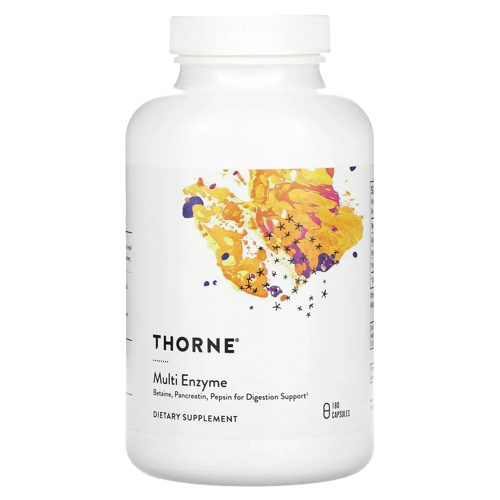 Thorne, B.P.P., (бетаин/пепсин/панкреатин), пищеварительные ферменты, 180 капсул
