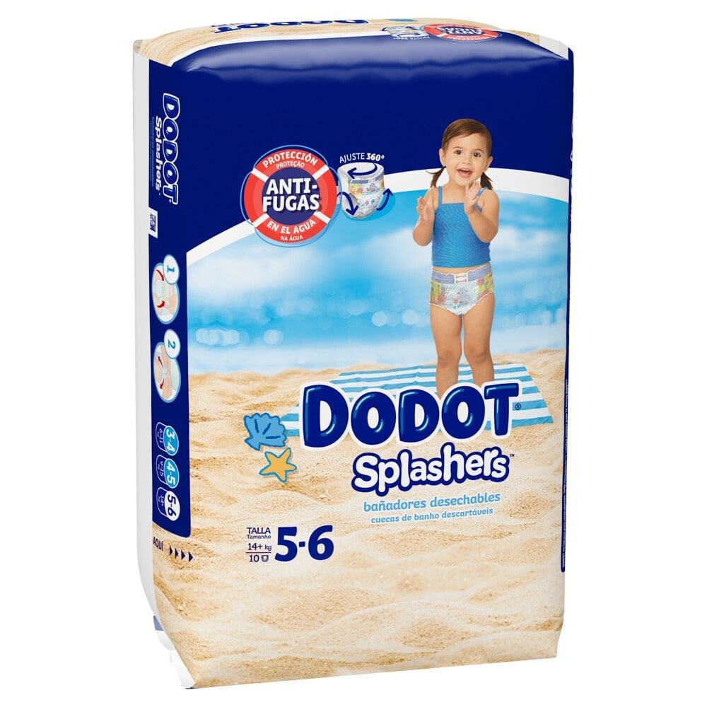 DODOT Splashers Size 5-6 10 Units Diapers