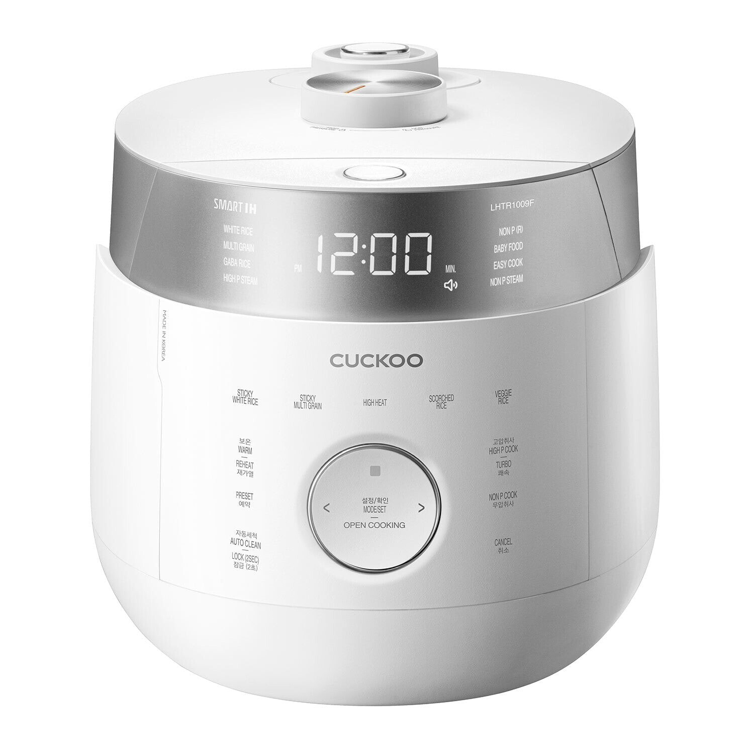 Cuckoo CRP-LHTR1009F - White - 1.8 L - Buttons - Rotary - Touch - Stainless steel - 1305 W - 120 V