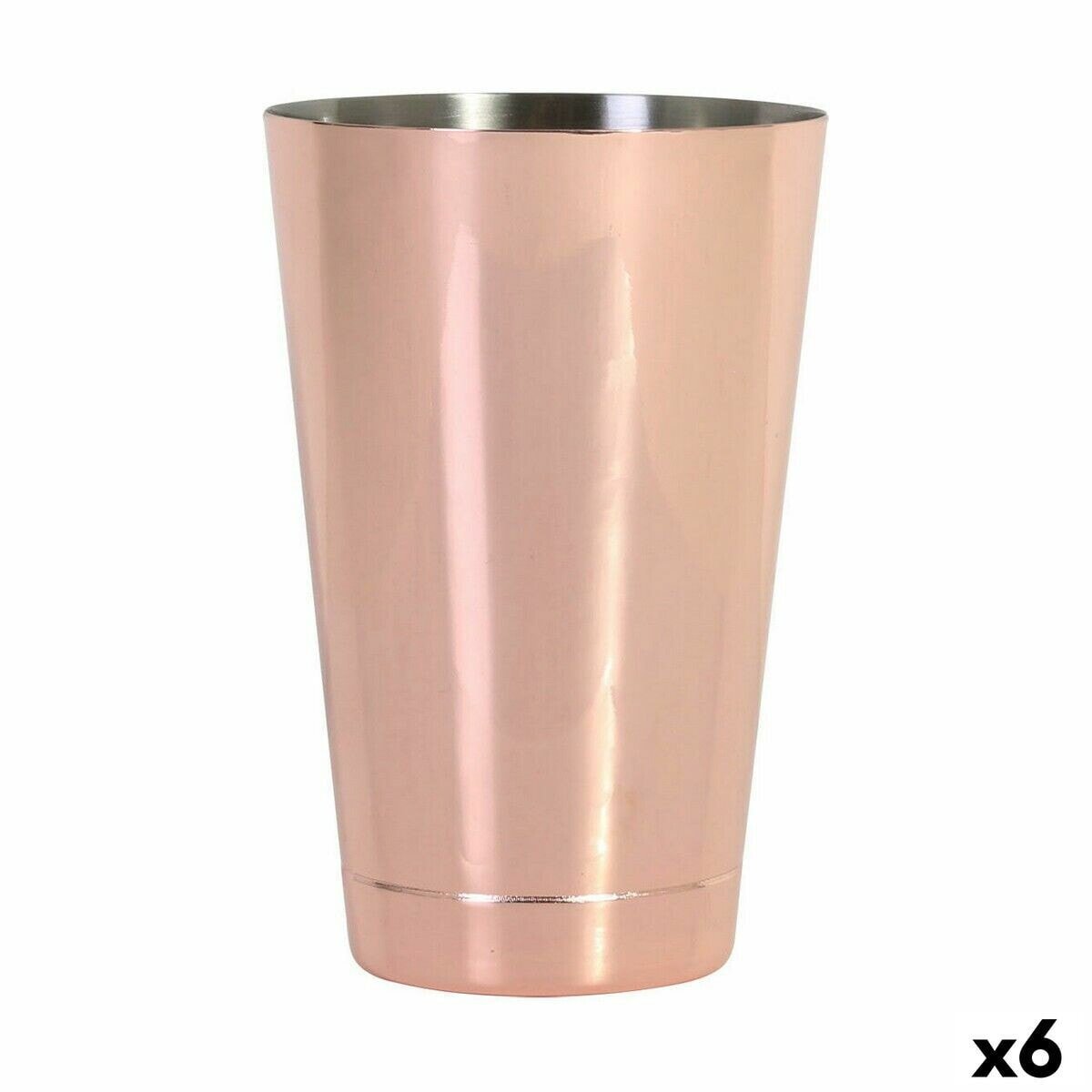 Mixing container Inde Stainless steel Light Copper Cocktail 50 cl (6 Units)