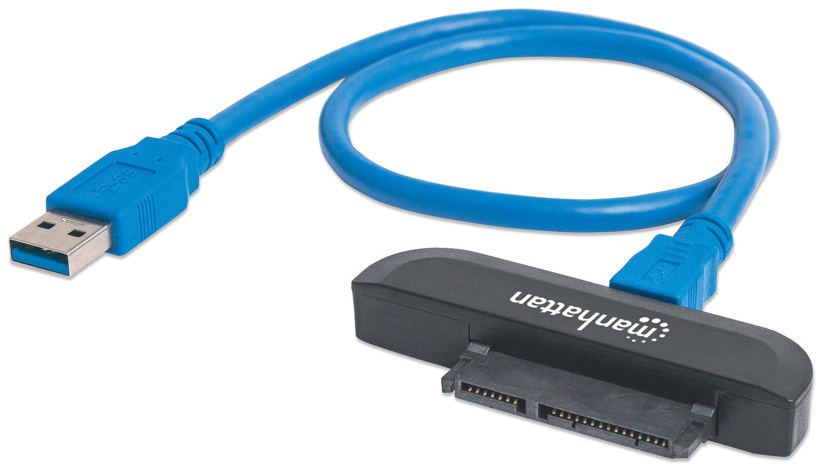 Manhattan 130424 кабельный разъем/переходник USB 3.0 SATA L-type Черный
