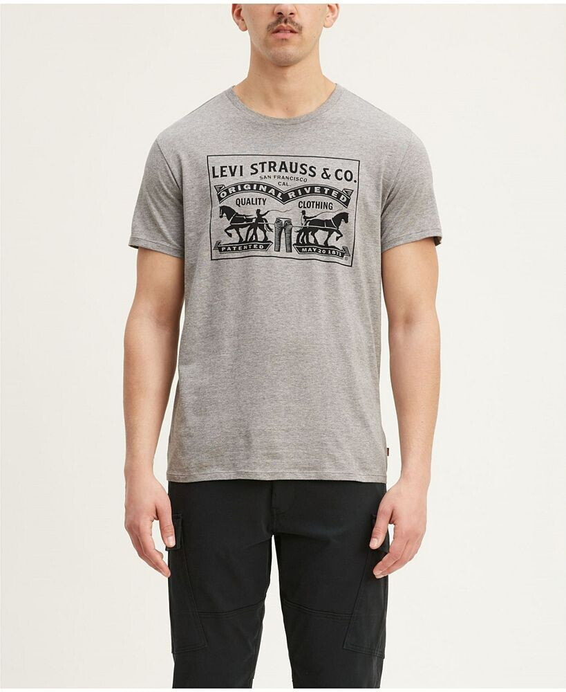 Men's 2-Horse Graphic Regular Fit Crewneck T-shirt