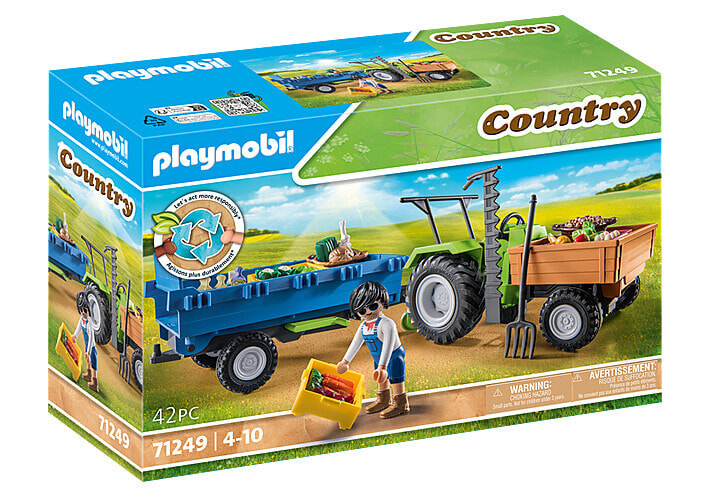 PLAYMOBIL Playm. Traktor mit Hänger 71249