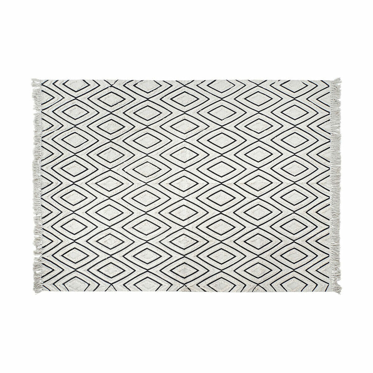 Carpet DKD Home Decor Black White (120 x 180 x 1 cm)