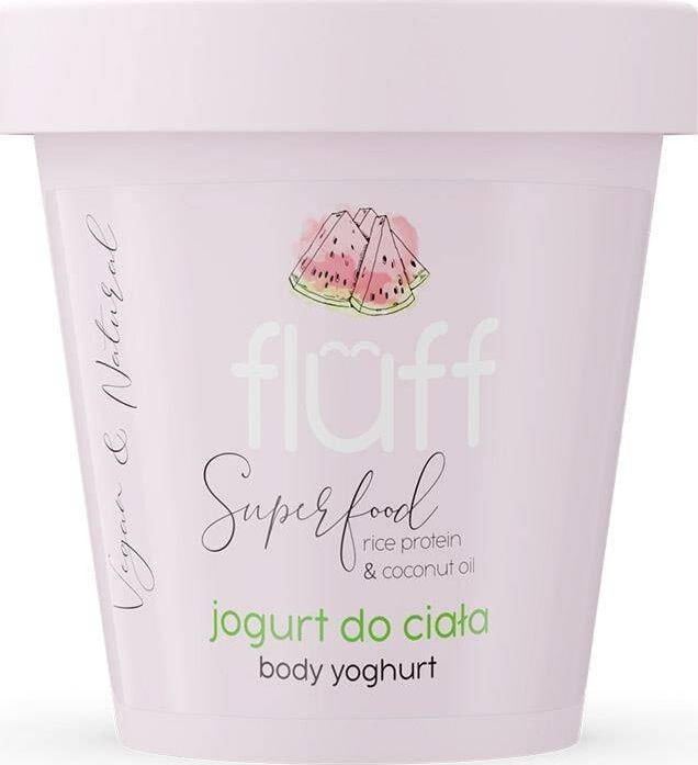 Fluff Super Food Rice Protein & Coconut Oil Body Yoghurt Йогурт для тела с рисовым протеином и кокосовым маслом 180 мл