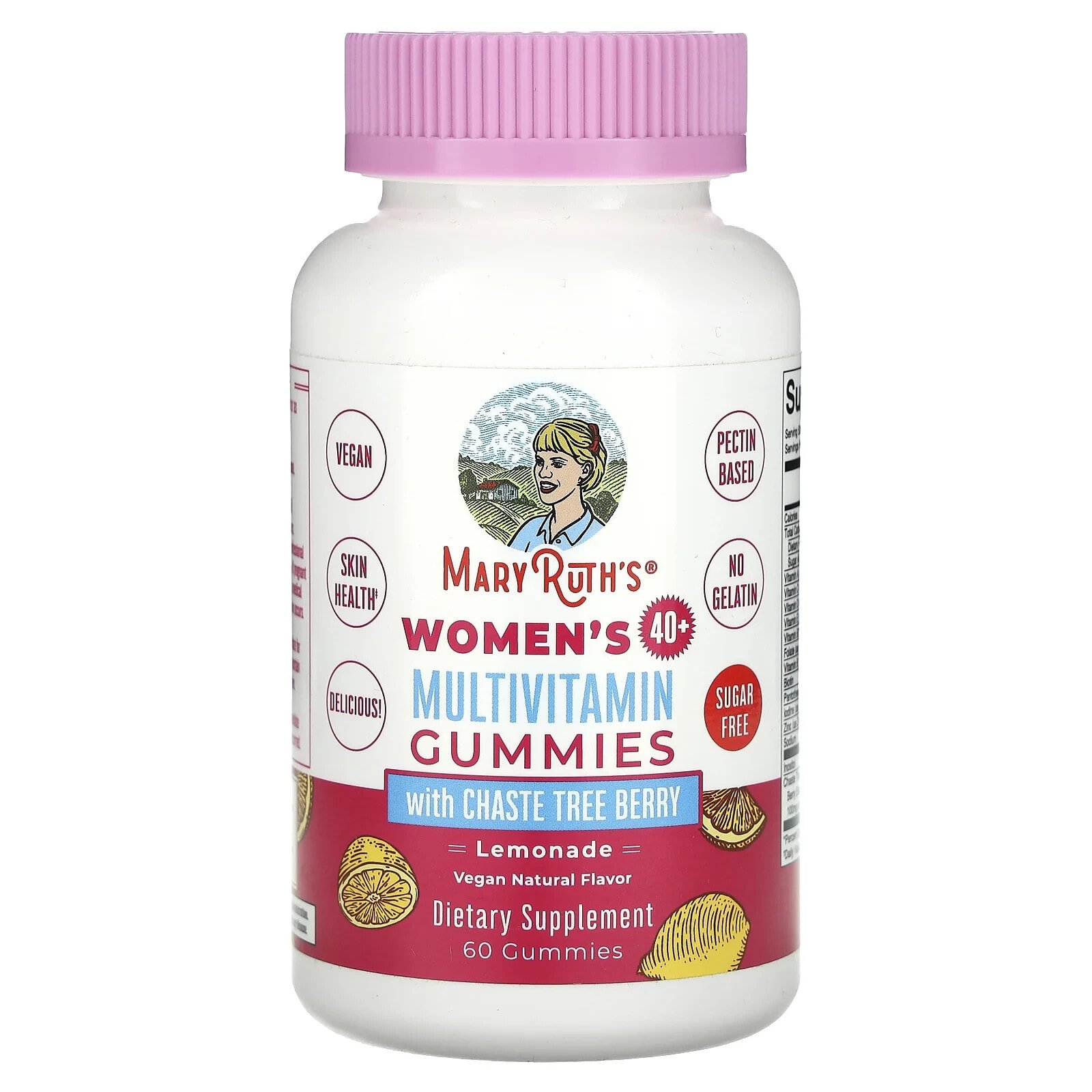 Women's 40+ Multivitamin Gummies With Chaste Tree Berry, Lemonade, 60 Gummies